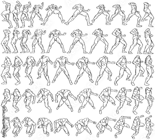 Wallpaper Mural 50 Male Bodies - Digital Art (3D to 2D) Torontodigital.ca