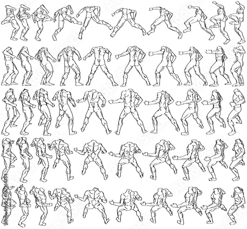Wallpaper Mural 50 Male Bodies - Digital Art (3D to 2D) Torontodigital.ca