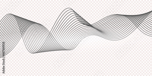 Technology abstract lines on white background. Undulate Grey Wave Swirl, frequency sound wave, twisted curve lines with blend effect abstract line wave abstract background arts 
