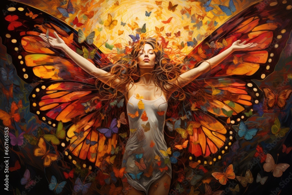 Fototapeta premium Colorful Butterfly art