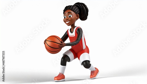 3d miniature toy people, playing basketball © CreativeStock