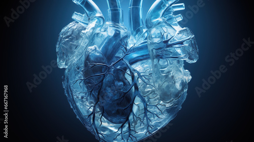 blue crystal heart photo