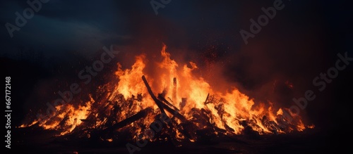 Bonfire during Walpurgis Night
