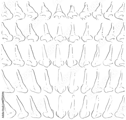 50 Noses - Digital Art (3D to 2D)