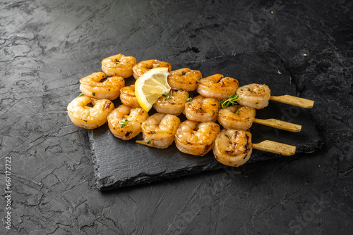 shrimp skewers, yakitori, grilled shrimp