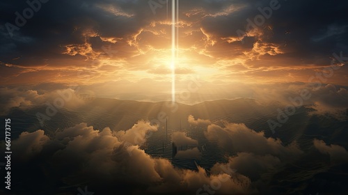 a picture of a cross in the sky