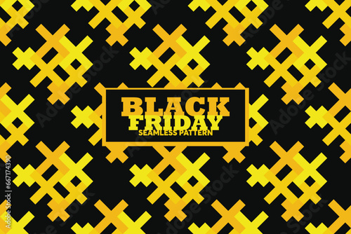 Black Friday Sale. Seamless pattern geometric line. Background for banners, labels, badges, prints, posters, web. Print on card, notebook, invitation card, balloon.