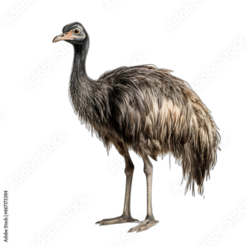emu isolated on transparent or white background