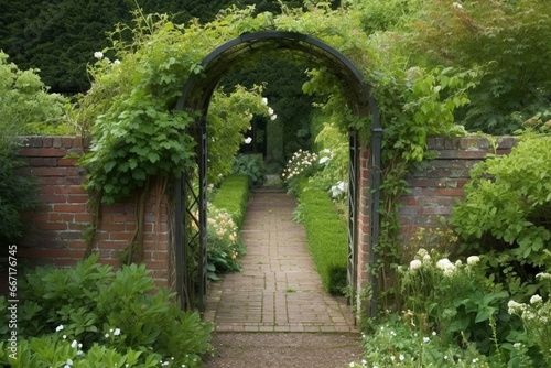 a garden arch. Generative AI