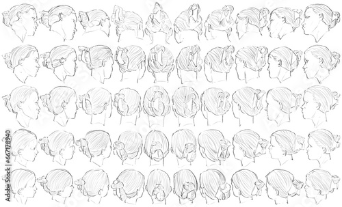 50 Heads - Digital Art (3D to 2D)