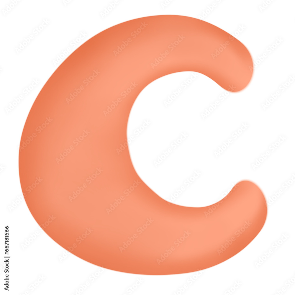 Alphabet capital letter C colored 3D handwriting font style graphic design icon clipart cartoon Alphabet capital letter C colored 3D handwriting font style graphic design icon clipart cartoon