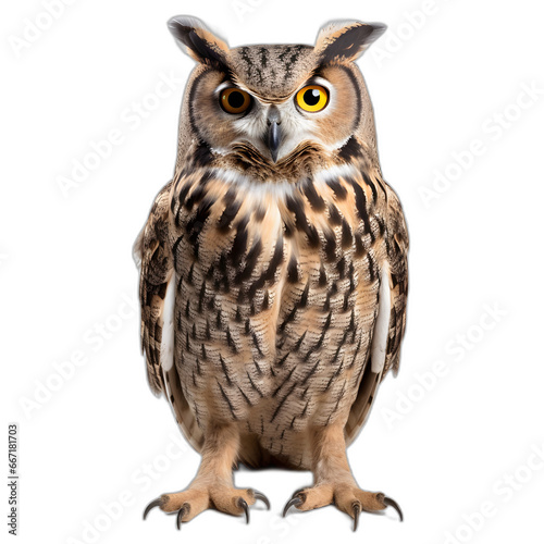 owl isolated on transparent or white background