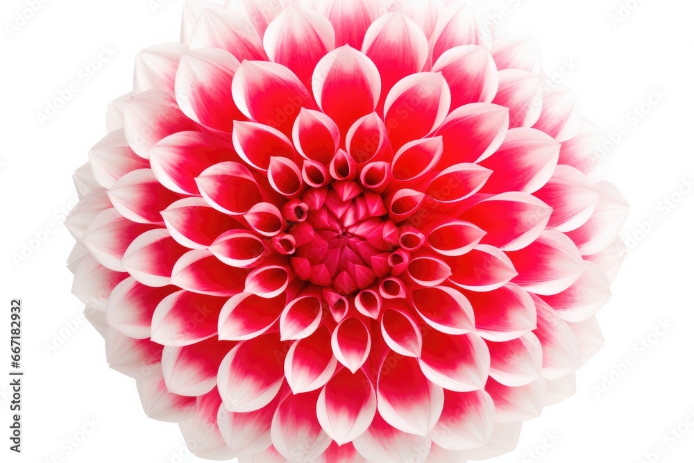 A vibrant and lively flower set against a pristine white background, creating a fresh and uplifting composition. The bold colors, dynamic shapes, and textured petals of the flower convey a sense of en