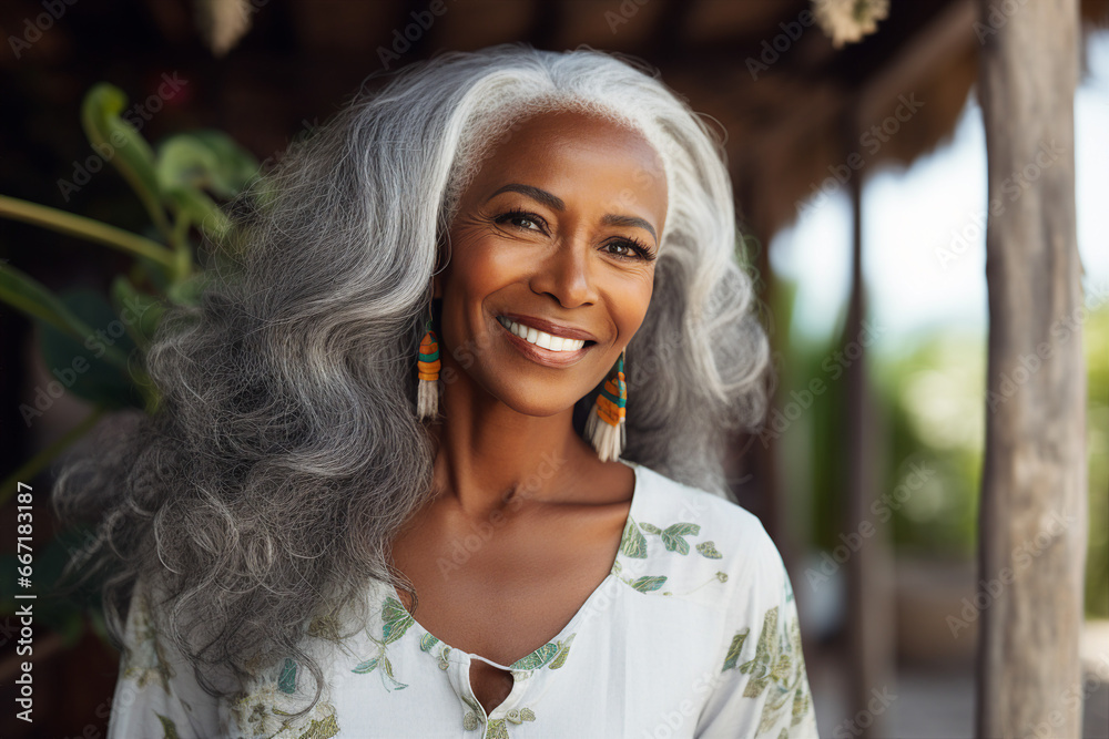 Generative AI photography of charming girl on tropical island enjoying summer holidays exotic vacation Generative AI photography of charming girl on tropical island enjoying summer holidays exotic vacation