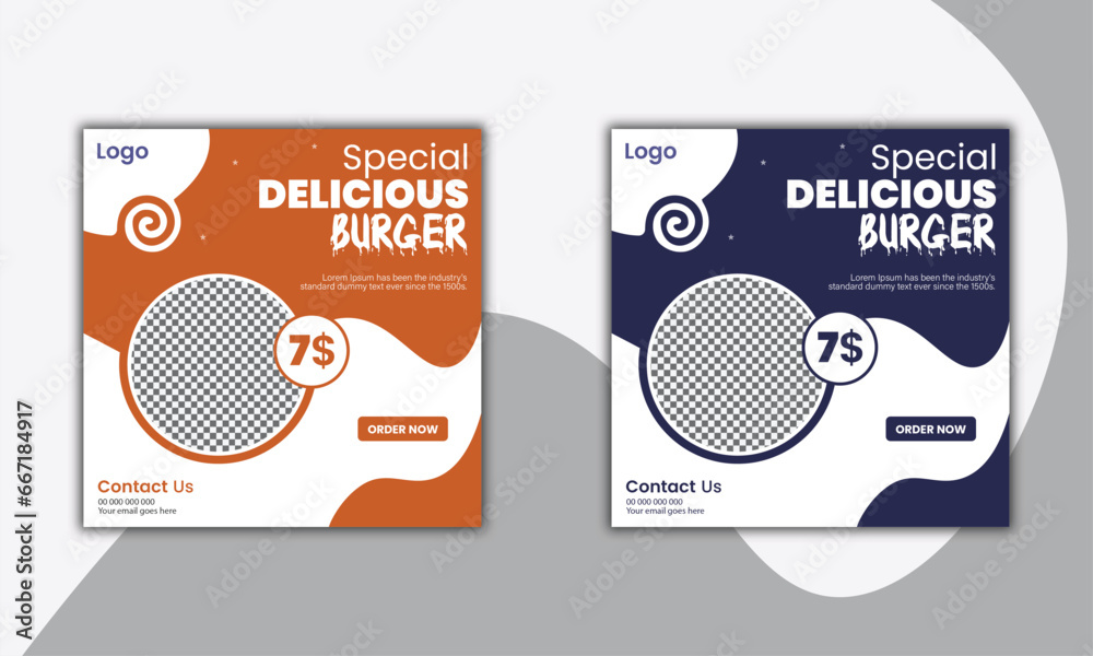 Super Delicious food social media template. Super Delicious food social media template.