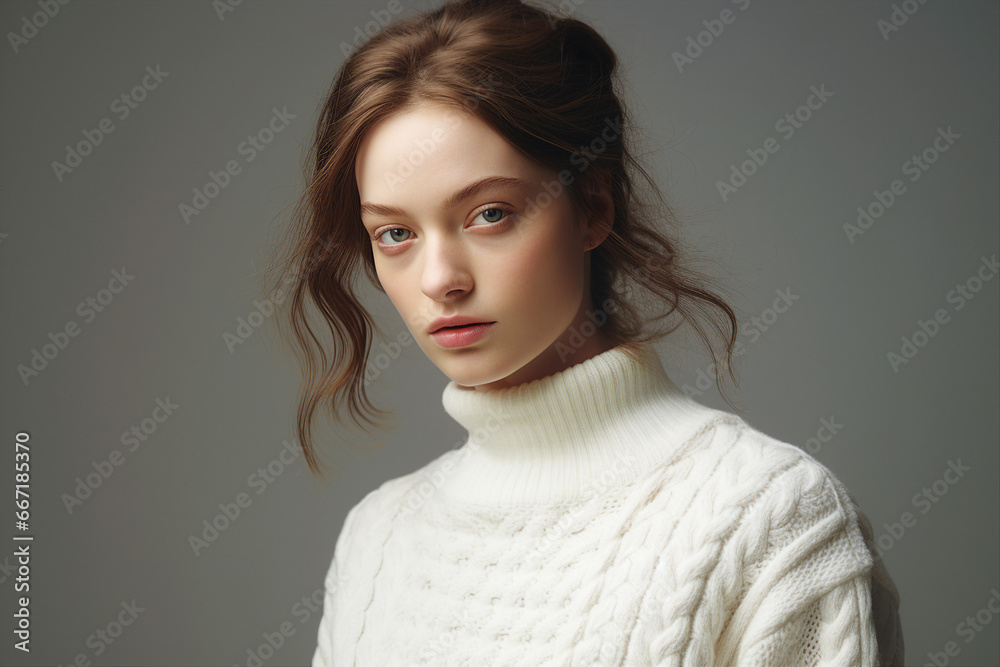 Generative ai image of beautiful glamour lady dressed stylish clothes isolated on dark grey background Generative ai image of beautiful glamour lady dressed stylish clothes isolated on dark grey background