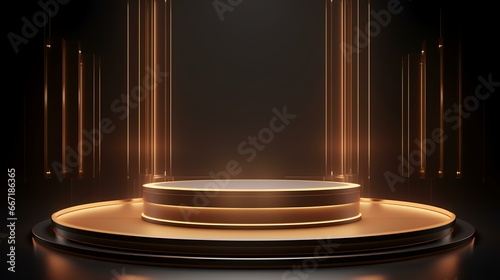 Cylinder podium display scene of minimal background