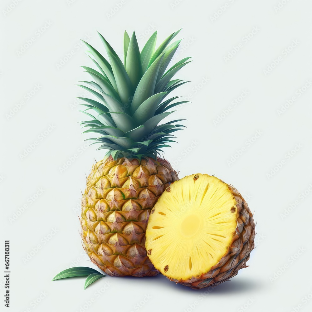 Sweet and Tangy Pineapple Delight, GENERATIVE AI Sweet and Tangy Pineapple Delight, GENERATIVE AI