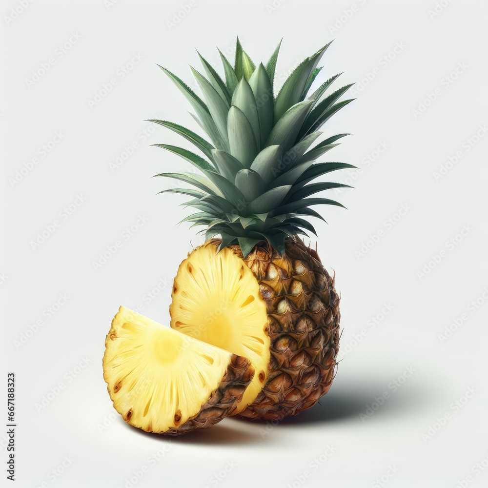 Tropical Pineapple Bounty, GENERATIVE AI Tropical Pineapple Bounty, GENERATIVE AI