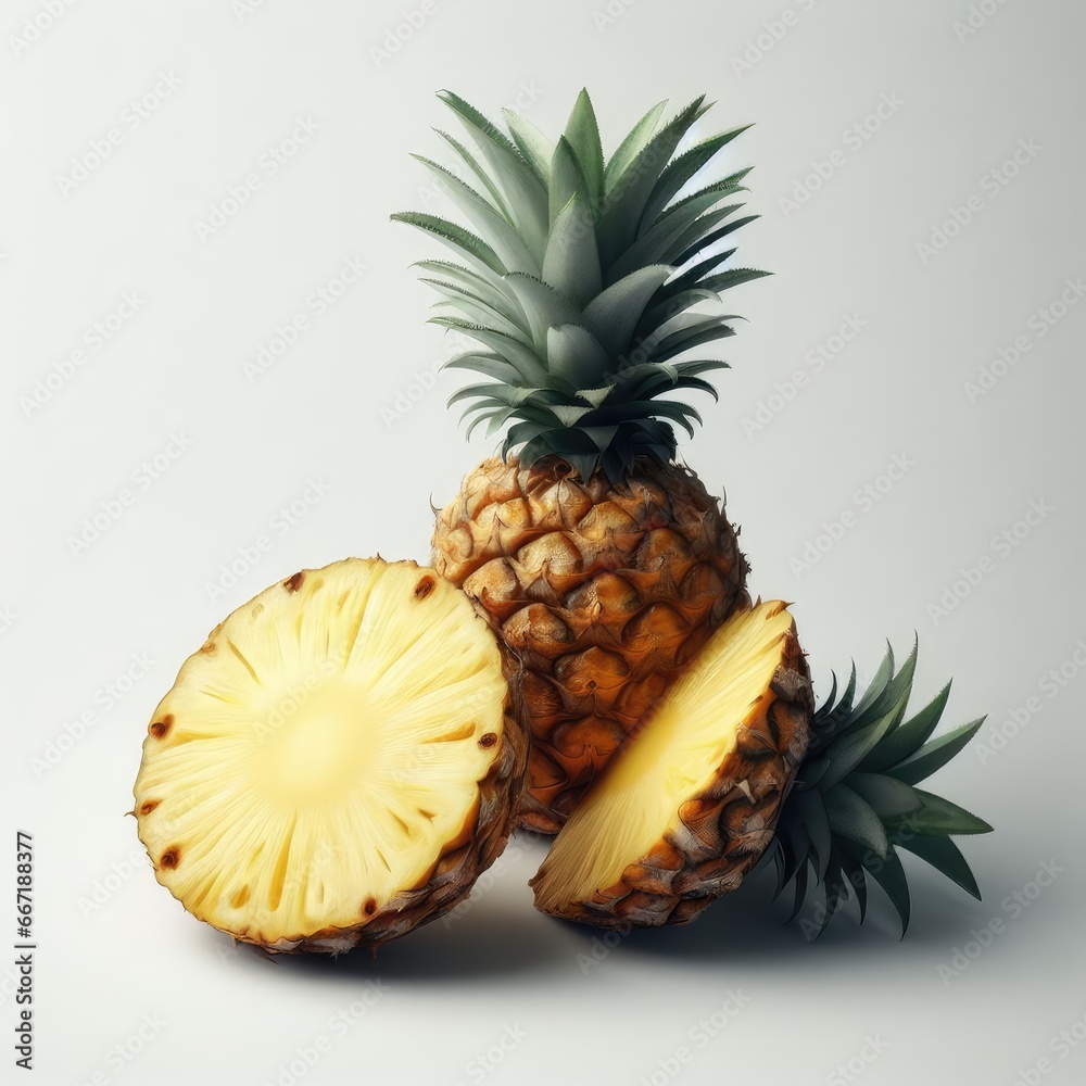 Tropical Pineapple Fantasy, GENERATIVE AI Tropical Pineapple Fantasy, GENERATIVE AI