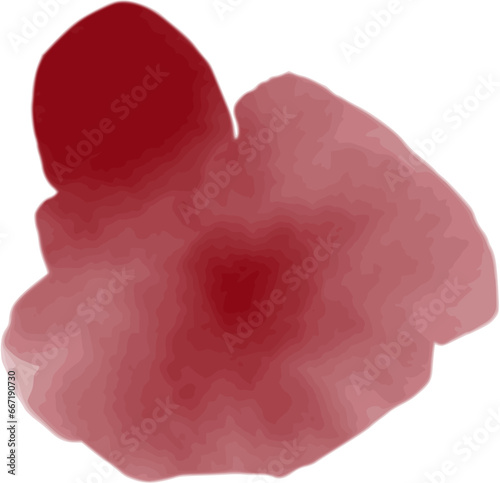 Red wine watercolor paint brush stroke