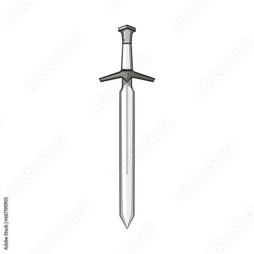 knife medieval sword cartoon. knight old, handle war, iron ancient knife medieval sword sign. isolated symbol vector illustration