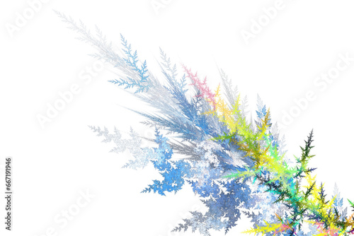 colorful fractal branch, fractal pattern, computer generated
