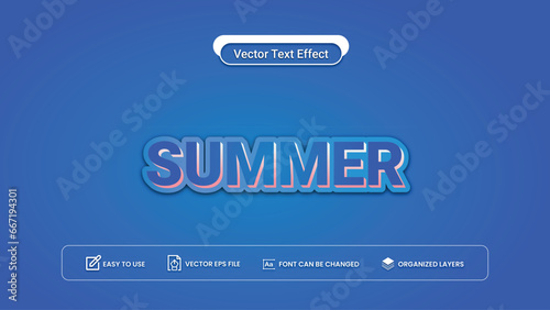 Summer text effect design | Eps text effect design