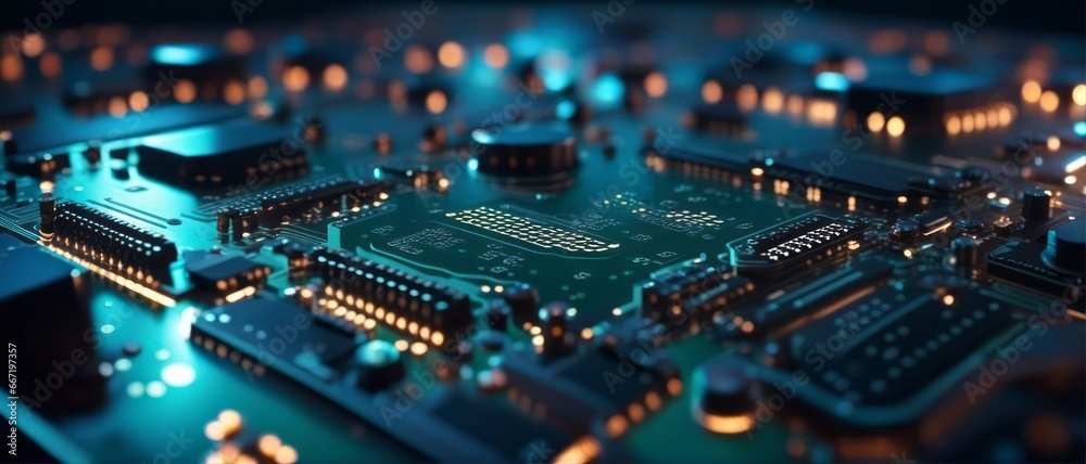 Futuristic circuit board concept background