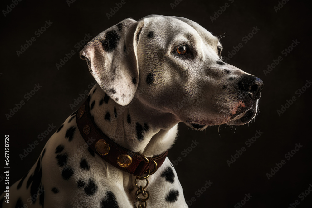 Portrait of a dalmatian dog - Generative AI