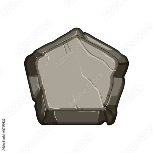 game stone button cartoon. interface element, ui frame, gui texture game stone button sign. isolated symbol vector illustration