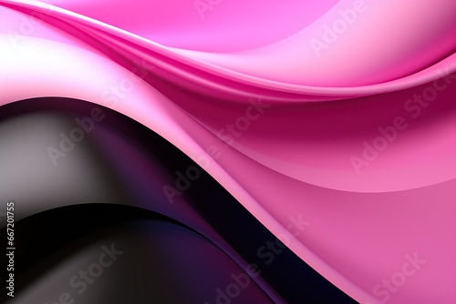Abstract background with the effect of waves, lines, pink, black. Banner, wallpaper, place for text