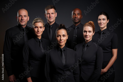 Hotel Staff Team Posing Together In Professional Portrait