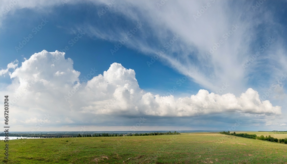 the sky with clouds as a backdrop sky in the daytime panorama in large resolution white clouds and blue sky photo for design and wallpaper
