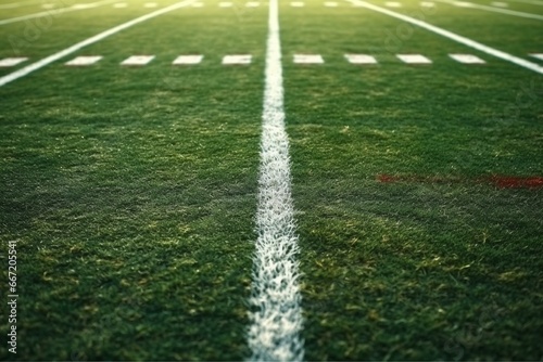 American football field yard line. Generative AI