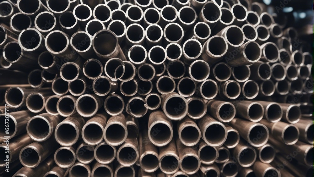 Metal pipes connector tubes. Construction cylindrical steel pipe stacked valious size in constructio-topaz.jpeg, Metal pipes connector tubes. Construction cylindrical steel pipe stacked valious size i