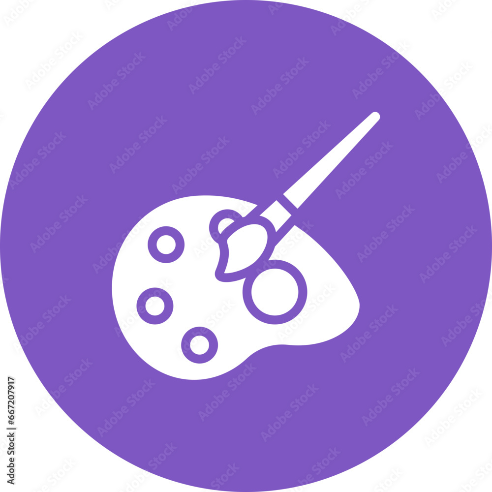 Paint Brush Pallete Icon Paint Brush Pallete Icon