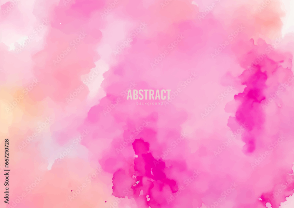 Abstract watercolor background with clouds, Pink watercolor