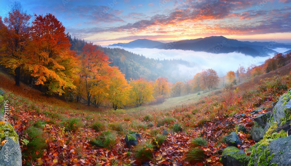 misty autumn transcarpathia