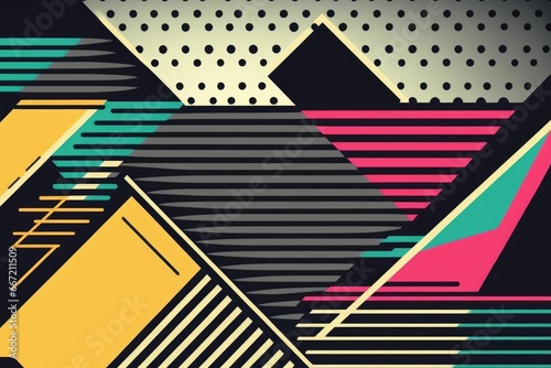 Modern geometric abstract background hipster, flat style