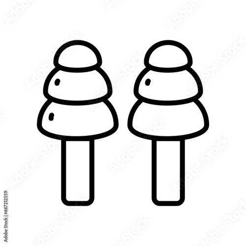 Earplug Outline Icon. Linear style sign isolated on white background. Vector illustration