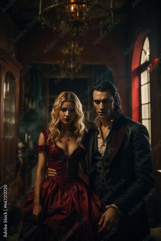 Dark Romance: Attractive Vampires in a Historic Castle