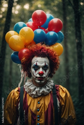 clown with a mask
