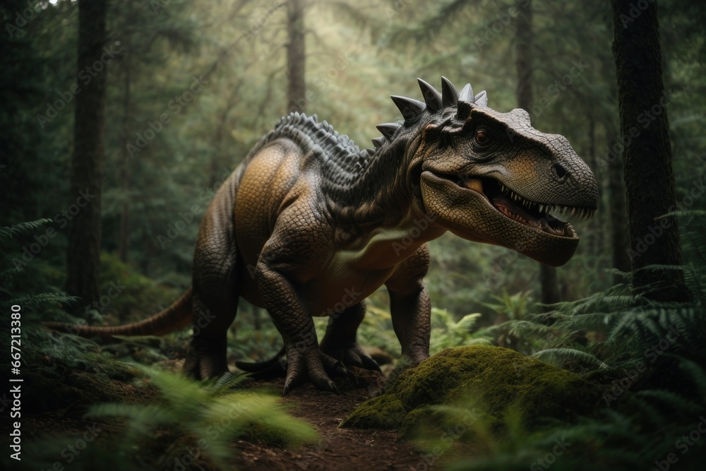 Fototapeta premium dinosaur in the woods