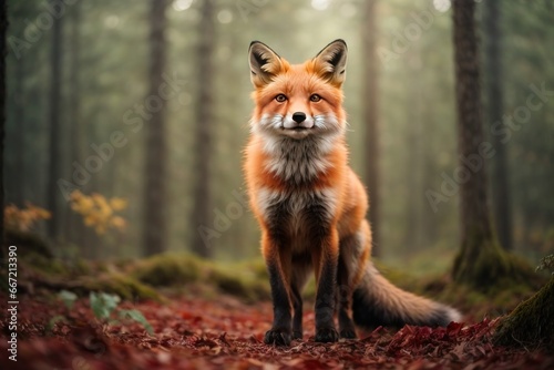 red fox in the woods