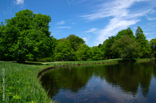 Lake in city park