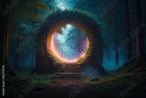Forest Mysteries: Captivating Portal Amidst the Trees