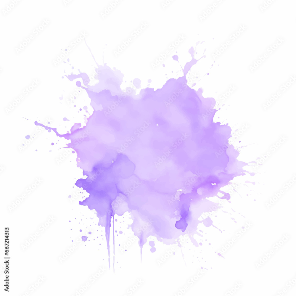 Fototapeta premium Abstract watercolor splashes, abstract watercolor background, Purple watercolor