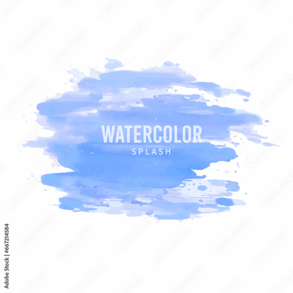 Watercolor hand drawn illustration, Abstract blue watercolor background, watercolor background with clouds