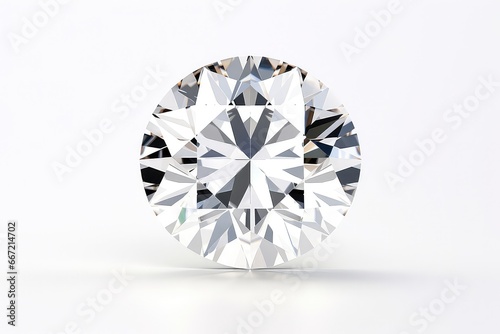 Sparkling Diamond Displayed On White Surface.   oncept Macro Photography  Jewelry Photography  Luxury Accessories  Diamond Showcase